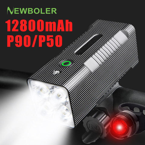 Super Bright Flashlight- Front Lights & Back Rear 10400mAh/12800mAh