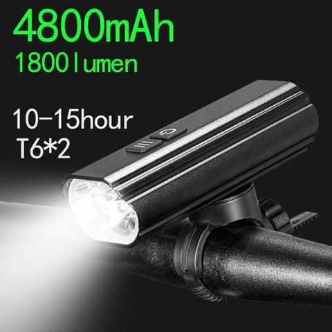 Super Bright Flashlight- Front Lights & Back Rear 10400mAh/12800mAh