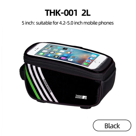 ThinkRider Bike Bag 2L Frame Front Tube Cycling Bag Bicycle Waterproof Phone Case Holder 7 Inches Touchscreen Bag Accessories