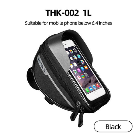 ThinkRider Bike Bag 2L Frame Front Tube Cycling Bag Bicycle Waterproof Phone Case Holder 7 Inches Touchscreen Bag Accessories