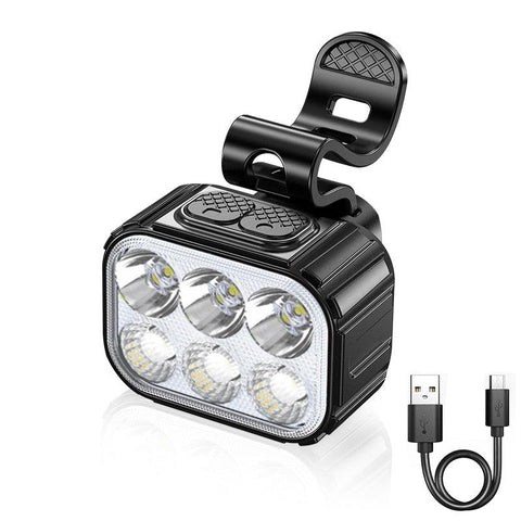 TOPRIDER 550LM Bike Light Front Lamp USB Rechargeable T6 LED 1100mAh Bicycle Light Waterproof Headlight Bike Accessories