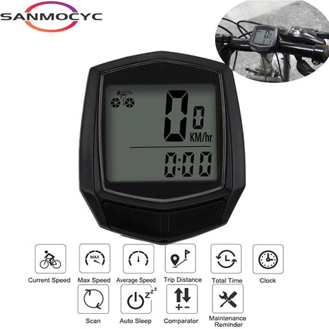 Universal Bicycle Computer Wired Speedometer Digital Waterproof Magnet Sensor Cycling Odometer Multi-Function Bike Accessories