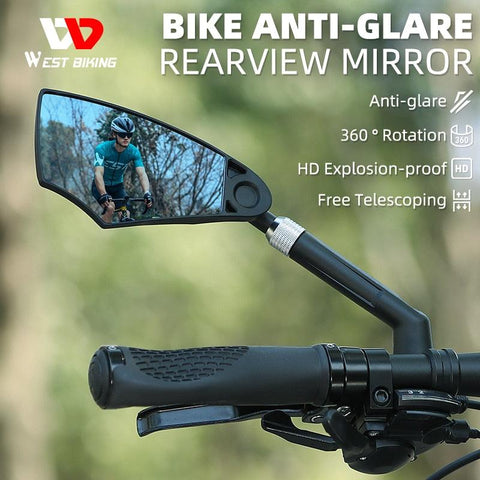 WEST BIKING Anti-Glare Bicycle Mirror Handlebar Rear View