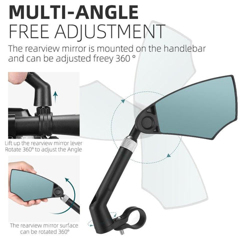 WEST BIKING Anti-Glare Bicycle Mirror Handlebar Rear View