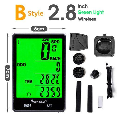 WEST BIKING Bicycle Cycling Computer Wireless Wired Waterproof digital Bike Speedometer Odometer