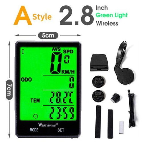 WEST BIKING Bicycle Cycling Computer Wireless Wired Waterproof digital Bike Speedometer Odometer