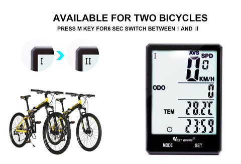 WEST BIKING Bicycle Cycling Computer Wireless Wired Waterproof digital Bike Speedometer Odometer