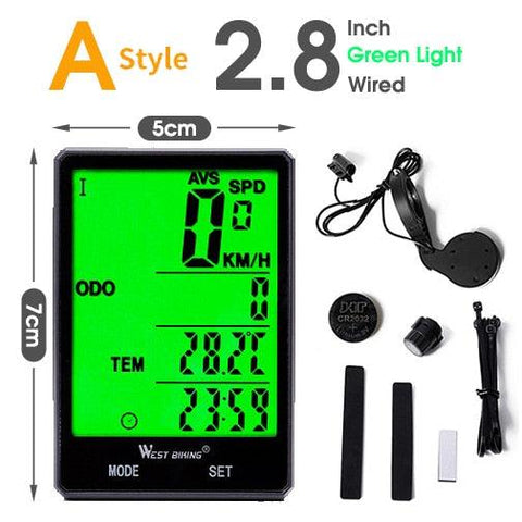 WEST BIKING Bicycle Cycling Computer Wireless Wired Waterproof digital Bike Speedometer Odometer