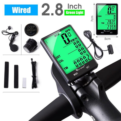 WEST BIKING Bike Computer Multifunction LED Digital Rate MTB Bicycle Speedometer Wireless Cycling Odometer Computer Stopwatch