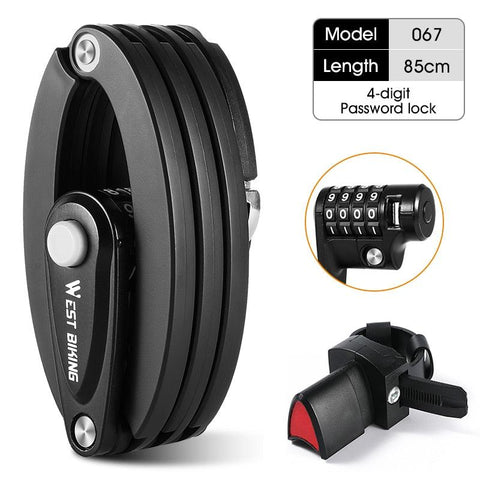 WEST BIKING Bike Foldable Password Lock