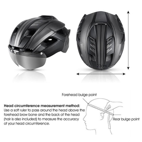 WEST BIKING Men Women Cycling Helmet With Taillight Goggles Sun Visor Lens Bicycle Helmet MTB Road Bike E-Bike Motorcycle Helmet
