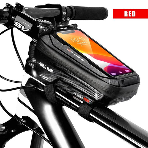 WILD MAN X2 Bicycle Bag EVA Hard Shell Waterproof Touch Screen High Capacity Road Bike Mountain Bike Anti-vibration Cycling