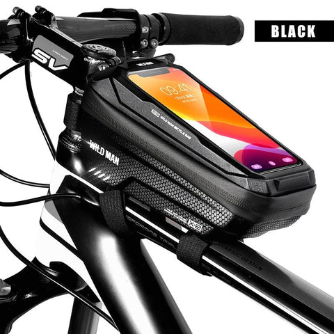 WILD MAN X2 Bicycle Bag EVA Hard Shell Waterproof Touch Screen High Capacity Road Bike Mountain Bike Anti-vibration Cycling