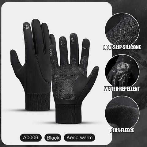 Winter Gloves Men Cycling Bike Women Thermal Fleece Cold Wind Waterproof Touch Screen Bicycle Warm Outdoor Running Skiing Mitten