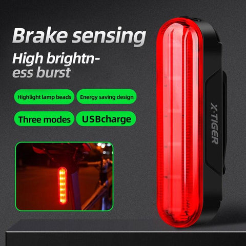 X-TIGER Smart Bicycle Taillight Ultra Bright Riding Safety Auto On/Off Safety Warning Bicycle Light Sensing Rear Lights