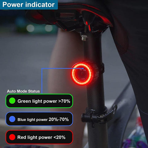 X-TIGER Smart Bicycle Taillight Ultra Bright Riding Safety Auto On/Off Safety Warning Bicycle Light Sensing Rear Lights