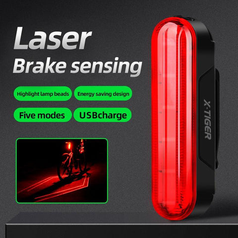 X-TIGER Smart Bicycle Taillight Ultra Bright Riding Safety Auto On/Off Safety Warning Bicycle Light Sensing Rear Lights