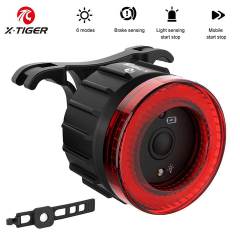 X-TIGER Smart Bicycle Taillight Ultra Bright Riding Safety Auto On/Off Safety Warning Bicycle Light Sensing Rear Lights