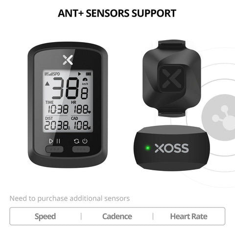 XOSS G Plus GPS Bike Computer Wireless Cycling Speedometer Road Bike MTB Waterproof Bluetooth ANT+Cadence Speed Bicycle Computer