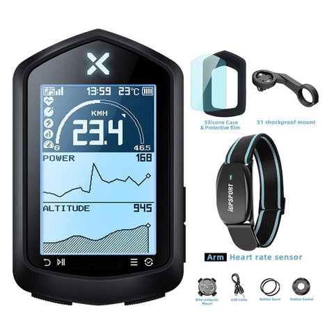 XOSS NAV GPS Bike Computer Store Cycling Bicycle Sensors Heart Rate Monitor MTB Road 2.4 Inch ANT+ route navigation