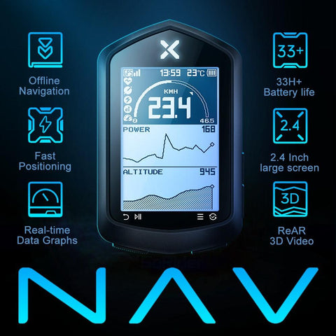 XOSS NAV GPS Bike Computer Store Cycling Bicycle Sensors Heart Rate Monitor MTB Road 2.4 Inch ANT+ route navigation