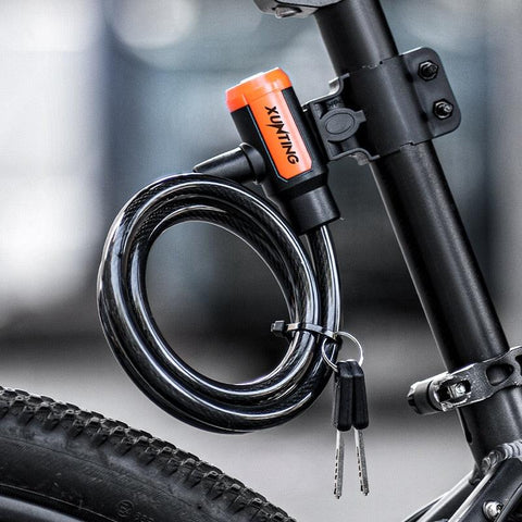 Xunting Bike Lock Coiled Secure Keys