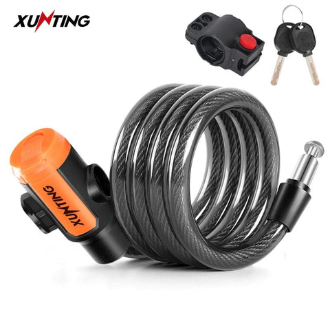 Xunting Bike Lock Coiled Secure Keys