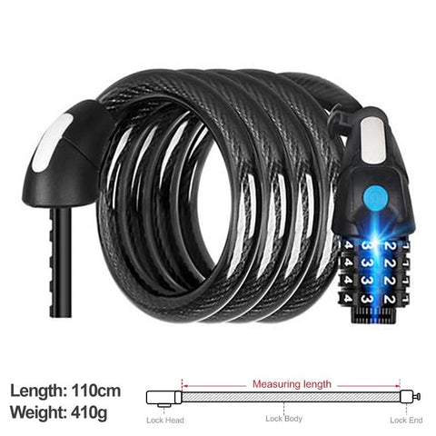 Xunting Bike Lock Coiled Secure Keys