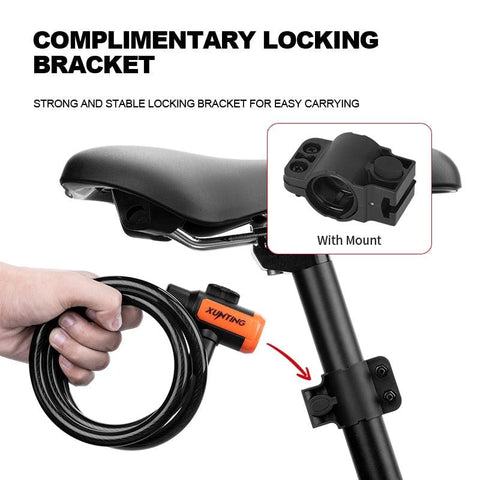 Xunting Bike Lock Coiled Secure Keys